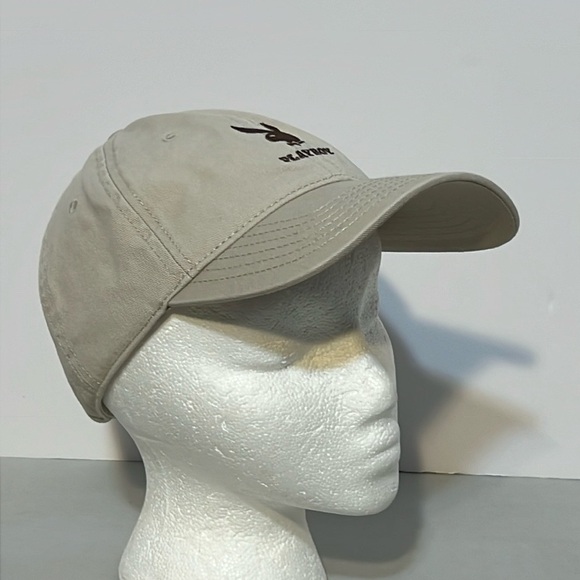 Playboy Unisex Embroidered Playboy Logo Beige Cap - Picture 3 of 11